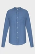 Чоловіча синя лляна сорочка EG GMNT DYED LINEN BAND SHIRT Gant XL 3240122 - изображение 1