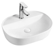 Раковина накладна MIXXUS Premium ELLIPSE 510x375 мм, овальна, біла, глянсова, з відваром під змішувач, з санітарної фарфору - зображення 1