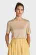 Жіноча бежева футболка REL DRAPED SS Gant XXS 4200241 - зображення 1