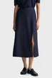 Жіноча темно-синя лляна спідниця REL MIDI LINEN BLEND Gant 34 4400123 - изображение 1