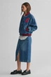Жіноча синя джинсова спідниця DENIM SLIT Gant 36 4400133 - изображение 3
