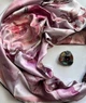 Шовкова хустка My Scarf "Рожева троянда" 90 на 90 см з каменем гранат - изображение 2