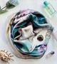 Шовкова хустка My Scarf "Бірюзовий риф" 90 на 90 см з каменем амазоніт - изображение 1