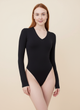 Боді лонгслів жіночій безшовний в рубчик Giulia BODY LONG SLEEVE RIB Чорний S-M - зображення 1