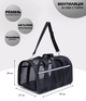Сумка перенесення для котів та собак L 49x28x27 см CosmoPet CP-46 Black - зображення 7