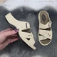 Шлёпанцы женские Dali Moda бежевые эко-кожа с пряжками 40р (25 см) 8451 - изображение 4