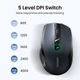 Миша бездротова безшумна UGREEN MU006 Bluetooth + 2.4 ГГц, ергономічна, 6 кнопок, 4000 dpi Red - изображение 5