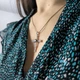 Серебряный крестик с сапфиром 1.334ct, фианитами (2206668) - изображение 9