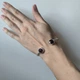 Серебряный браслет с искусственным гранатом nano 7.208ct, фианитами, вес изделия 10,28 гр (2206743) - изображение 6