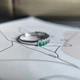 Серебряное кольцо с натуральным агатом 1ct, вес изделия 2,28 гр (2205425) - изображение 5
