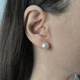 Серебряные серьги с натуральным жемчугом (2207399) - изображение 6