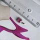 Серебряная подвеска с рубином 1.47ct, фианитами (2204978) - изображение 4