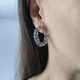 Серебряные серьги с топазом Лондон Блю 8.12ct, фианитами (2204640) - изображение 7