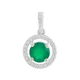 Серебряная подвеска с агатом 1.017ct, фианитами (2208235) - изображение 1