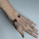 Серебряный браслет с натуральным рубином 9.699ct, фианитами, вес изделия 11,02 гр (2206637) - изображение 6