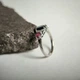 Серебряное кольцо с натуральным сапфиром 2.135ct, рубином, фианитами, вес изделия 2,8 гр (2180814) - изображение 2