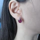 Серебряные серьги с натуральным рубином 7ct (2205098) - изображение 6