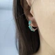 Серебряные серьги с натуральным изумрудом 2.864ct (2206279) - изображение 6