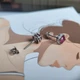 Серебряные серьги с натуральным рубином 2.146ct, фианитами (2205180) - изображение 5