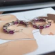 Серебряные серьги с натуральным рубином 6.145ct, фианитами (2205302) - изображение 5