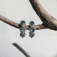Серебряные серьги с топазом Лондон Блю 2.509ct, фианитами (2204725) - изображение 2