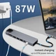 Хаб адаптер док-станция USB-C 8 в 1 Type-C HDMI RJ45 Ethernet 4K HDMI 100 Вт PD 2 порта USB 3.0 порт зарядки быстрая зарядка - изображение 7