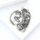 Брошь унисекс BROCHE бижутерия Животные Кот с аквариумом серебристая BRBF112990 - изображение 3