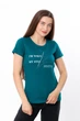 Женская хлопковая футболка Трикотажный Край 8188-001-33 изумрудный 46 - изображение 2
