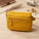 Сумка кросс боди через плечо женская из натуральная кожи Vintage leather-22969 Желтая - изображение 15