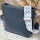 Сумка кросс боди через плечо женская из натуральная кожи Vintage leather-22911 Темно-синяя - изображение 13