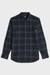 Чоловіча темно-синя картата сорочка Bristum 2.0 Slim Shirt l/s/ G-Star S D23553,D748 - изображение 6