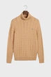 Чоловічий бежевий гольф COTTON CABLE TURTLE NECK Gant XXL 8050607 - изображение 5