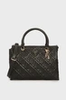 Жіноча чорна сумка з візерунком ADELASIA Guess OS HWQL9658060 - изображение 1