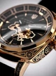 Жіночий наручний годинник Awarder 021-3D Де би не була Gold-Black-Black Leather - изображение 9