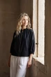 Укороченая рубашка на затяжках L-XL. Черный - изображение 1