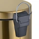 Відро для сміття з педаллю та плавним закриттям Mixxus Ellipse-TC0205 Brushed Gold 5л MI8400 - зображення 5
