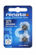 Батарейка Renata 371 (SR920SW), набор 2 шт, серебряно-оксидная, 1.55V, для часов, Швейцария - изображение 1