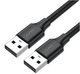 Кабель мережевий USB/USB 1 м UGREEN US102 чорний - изображение 1