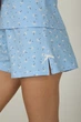Піжама з шортами ELLEN LPK 5170/14/01 SUMMER SONG 2XL блакитний - зображення 4