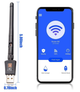 USB 2.0 Wi-Fi з антеною адаптер Realtek 8811CU AC600 600Мбіт/с 2 діапазону 2.4G+5G мережна карта 802.11ac (807501792) Чорний - изображение 2