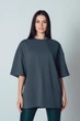Жіноча футболка оверсайз графіт - VAMPASUE - L/XL - 500031 - изображение 1