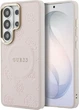 Чохол Guess Saffiano Peony Embossed Ring MagSafe для Samsung Galaxy S26 Ultra Pink (GUHMS26LPSAMSECP) - зображення 1
