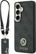 Etui Guess 4G Big Rhinestone Triangle Strap MagSafe do Samsung Galaxy S26 Black (GUHMS26SP4G4DCSK) - obraz 1