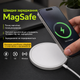 Бездротовий зарядний пристрій магнітна зарядка для iPhone, Android, Airpods WALKER WH-55 15W MagSafe white - зображення 2