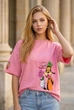 Футболка с Турецкой петли 1007м103 розовый one size - изображение 11