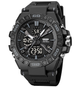 Мужские часы SKMEI 2220BK Кварцевые с будильником датой и подсветкой Black - изображение 1