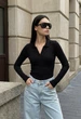 Боди женское Стаф черное однотонное базовое Staff bl black S (388606) - изображение 1