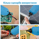 Клеевой пистолет аккумуляторный горячий 2 батареи 21V Li-ion+10 стержней пистолет для силиконового клея - изображение 7