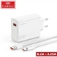 Мережевий зарядний пристрій Earldom ES-EU47 67W Turbo Charge USB-A + Кабель Type-C (QC 3.0/SuperVOOC) White - зображення 1