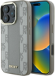 Etui plecki DKNY Leather Checkered Pattern MagSafe do Apple iPhone 16 Pro Beige (DKHMP16LPCPVSLE) - obraz 1